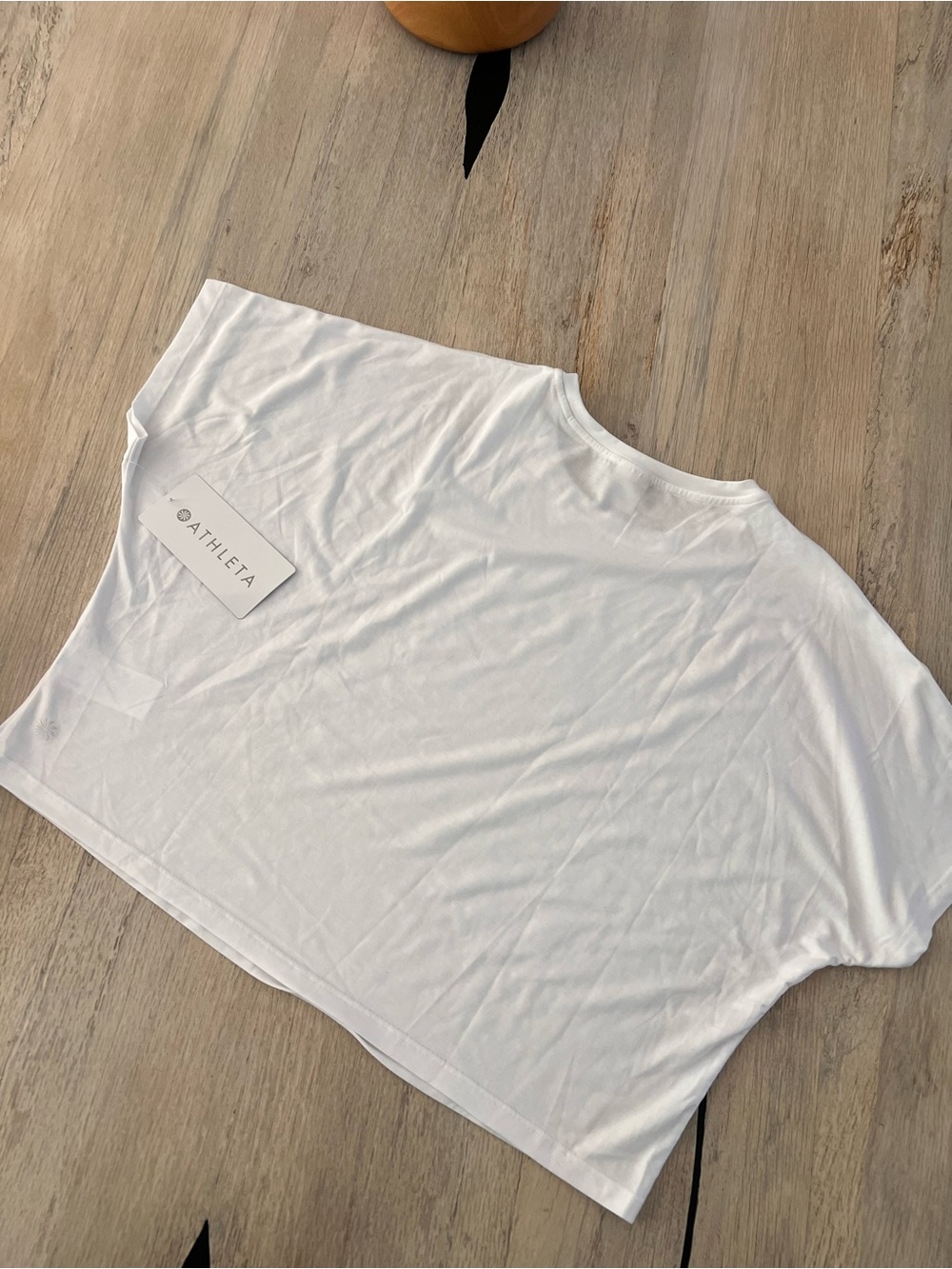 ATHLETA Women's With Ease Crop Relaxed Tee Shirt White-Size Small New - Picture 6 of 9